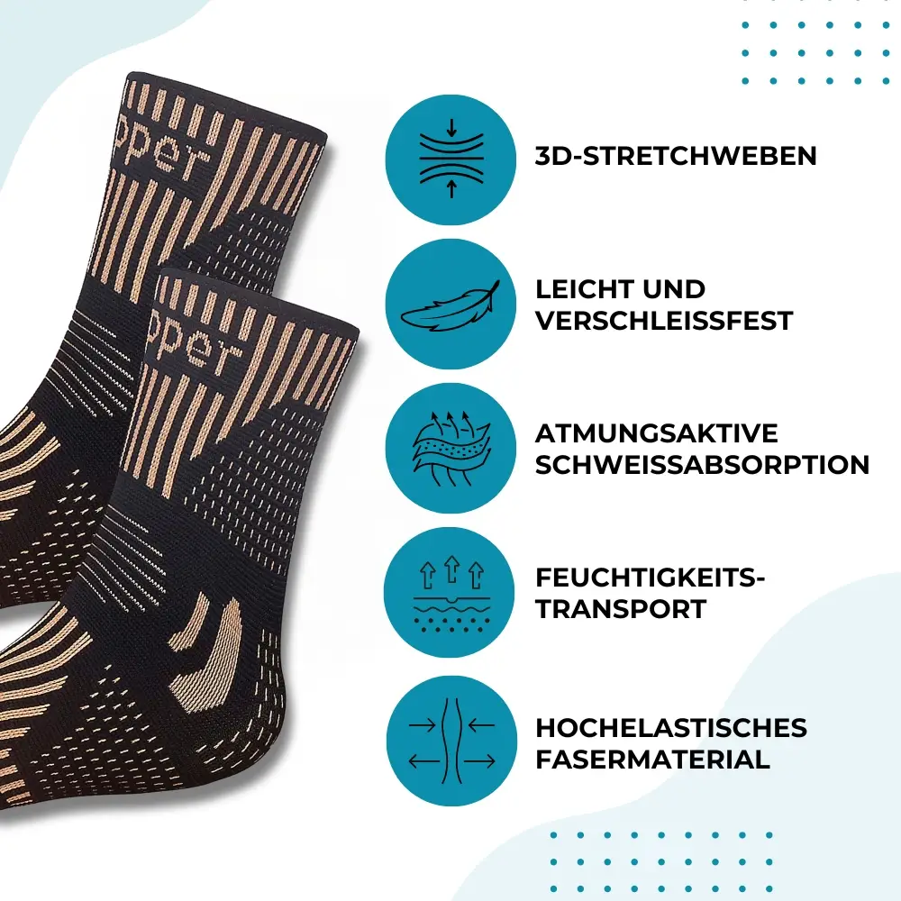 FlexiPro Knöchel-Kompressionssocken – Schwarz
